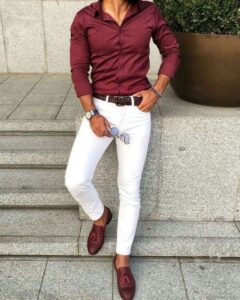 White Pant Matching Shirt