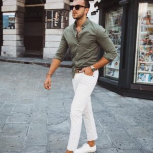 White Pant Matching Shirt