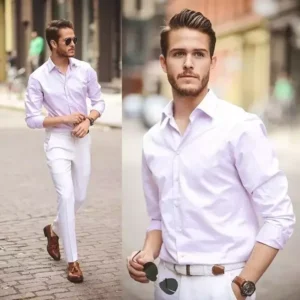 White Pant Matching Shirt